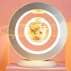 The Gilded Nest Beleuchtung-Schwebende magnetische Blumenvasenlampe – einzigartiges dekoratives LED-Licht