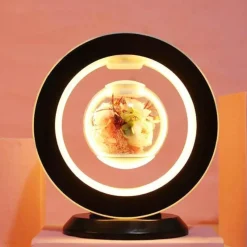 The Gilded Nest Beleuchtung-Schwebende magnetische Blumenvasenlampe – einzigartiges dekoratives LED-Licht