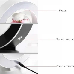 The Gilded Nest Beleuchtung-Schwebende magnetische Blumenvasenlampe – einzigartiges dekoratives LED-Licht