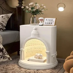 Cozy Living Möbel-Sculpted LED Side Table - Modern Minimalist Design