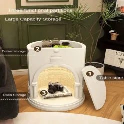 Cozy Living Möbel-Sculpted LED Side Table - Modern Minimalist Design