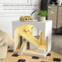 Cozy Living Möbel-Sculpted LED Side Table - Modern Minimalist Design