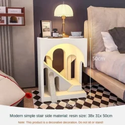 Cozy Living Möbel-Sculpted LED Side Table - Modern Minimalist Design