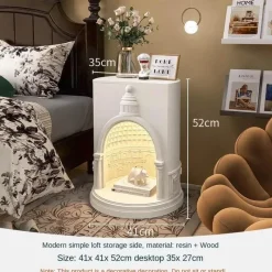 Cozy Living Möbel-Sculpted LED Side Table - Modern Minimalist Design