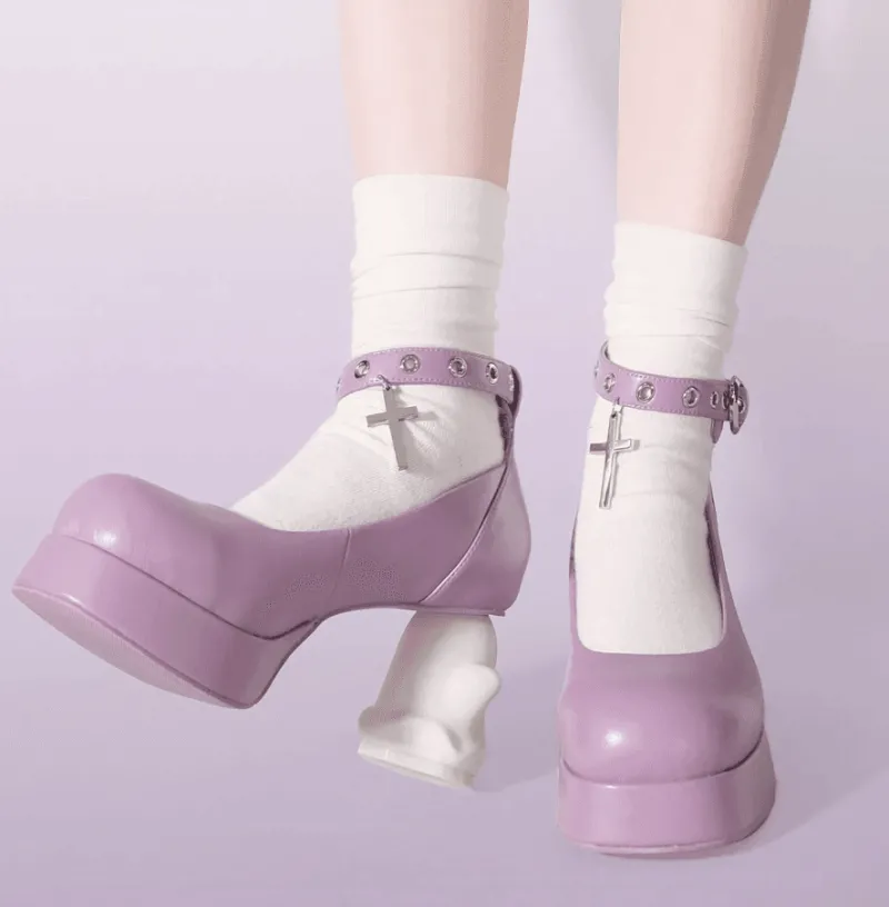 Damen Wilderness Haven Damenschuhe-Süße Geister High Heels - Gruselige Ausgehschuhe