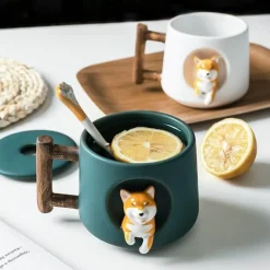 The Cozy Mug Küche & Esszimmer-Süße Kaffeetasse mit Hundemotiv – entzückende Keramiktasse mit Haustiermotiv