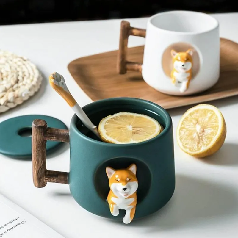 The Cozy Mug Küche & Esszimmer-Süße Kaffeetasse mit Hundemotiv – entzückende Keramiktasse mit Haustiermotiv