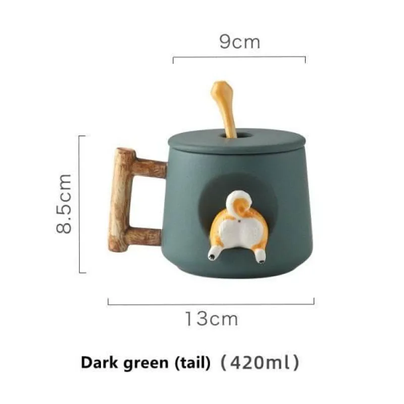 The Cozy Mug Küche & Esszimmer-Süße Kaffeetasse mit Hundemotiv – entzückende Keramiktasse mit Haustiermotiv