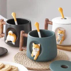 The Cozy Mug Küche & Esszimmer-Süße Kaffeetasse mit Hundemotiv – entzückende Keramiktasse mit Haustiermotiv