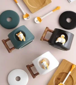 The Cozy Mug Küche & Esszimmer-Süße Kaffeetasse mit Hundemotiv – entzückende Keramiktasse mit Haustiermotiv