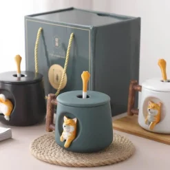 The Cozy Mug Küche & Esszimmer-Süße Kaffeetasse mit Hundemotiv – entzückende Keramiktasse mit Haustiermotiv