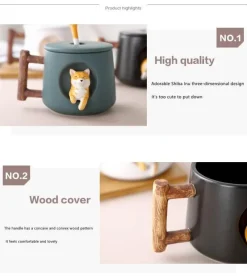 The Cozy Mug Küche & Esszimmer-Süße Kaffeetasse mit Hundemotiv – entzückende Keramiktasse mit Haustiermotiv