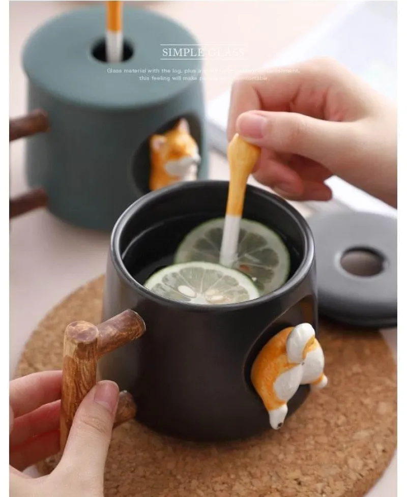 The Cozy Mug Küche & Esszimmer-Süße Kaffeetasse mit Hundemotiv – entzückende Keramiktasse mit Haustiermotiv