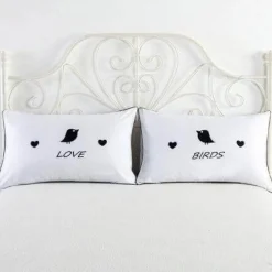 Cozy Haven Bettzeug-Süße Kissenbezüge für Paarbettwäsche – Schlafzimmerdekor mit Liebesthema