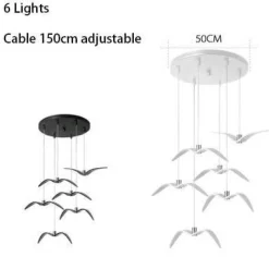 Comfort u0026 Style Beleuchtung-Seagull Pendant Lamp - Modern Bird-Inspired Lighting