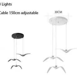 Comfort u0026 Style Beleuchtung-Seagull Pendant Lamp - Modern Bird-Inspired Lighting