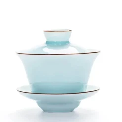 Plates u0026 More Küche & Esszimmer-Seladon-Kung-Fu-Teeset – 140 ml Gaiwan für Pu-Erh-Tee