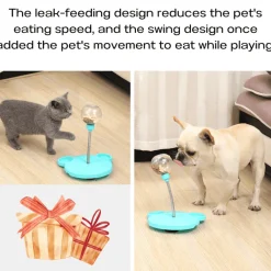 TailTrend Haustierspielzeug-Selbstausgebendes Futterspielzeug für Haustiere – Tragbarer Futternapf für verspielte Haustiere