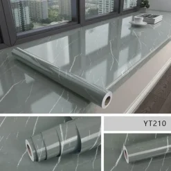 Timeless Touch Küche & Esszimmer-Selbstklebende, wasserdichte Tapete mit Marmoreffekt