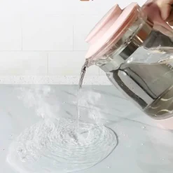 Timeless Touch Küche & Esszimmer-Selbstklebende, wasserdichte Tapete mit Marmoreffekt