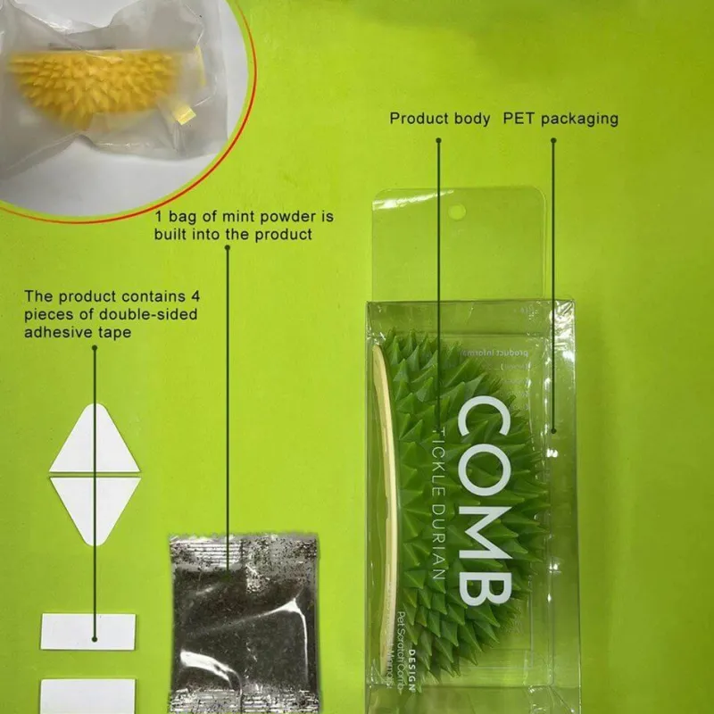 TailTrend Haustierspielzeug-Selbstpflegewerkzeug für Katzen – Innovativer Durian Corner Groomer