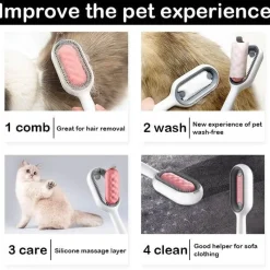 Furendo Haustierzubehör|Reinigungswerkzeuge Für Haustiere-Selbstreinigende Fellpflegebürste für Haustiere – Fellpflegewerkzeug für Hunde und Katzen