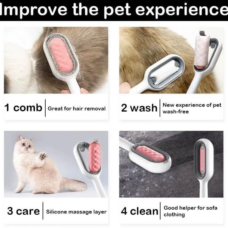Furendo Haustierzubehör|Reinigungswerkzeuge Für Haustiere-Selbstreinigende Fellpflegebürste für Haustiere – Fellpflegewerkzeug für Hunde und Katzen