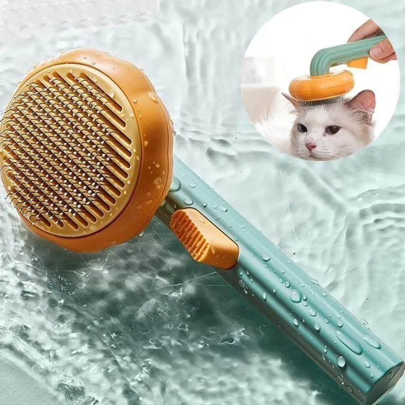 Furendo Haustierzubehör|Reinigungswerkzeuge Für Haustiere-Selbstreinigende Tierhaarbürste – Fellpflegewerkzeug für Katzen und Hunde