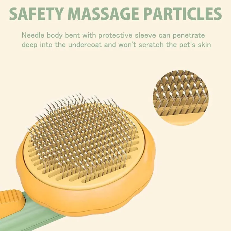 Furendo Haustierzubehör|Reinigungswerkzeuge Für Haustiere-Selbstreinigende Tierhaarbürste – Fellpflegewerkzeug für Katzen und Hunde