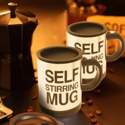 Brew Bliss Küche & Esszimmer-Selbstrührender Isolierbecher – Reisebecher mit automatischer Temperaturregelung