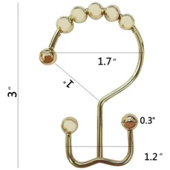 Aqua Essence Badezimmer-Selena Decorative Shower Curtain Hooks for Stylish Bathroom Decor