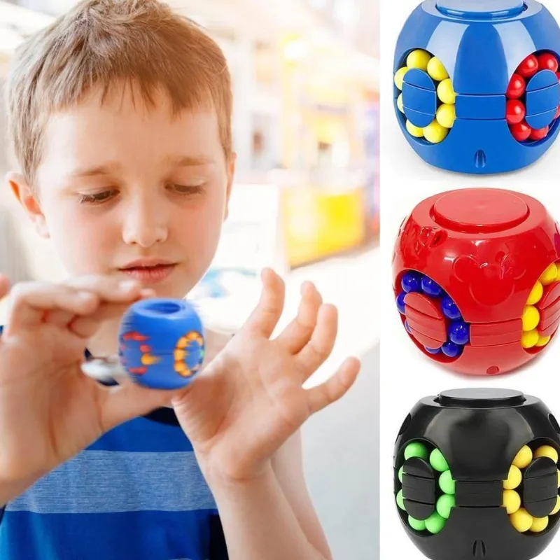 The Decor Haven Babyspielzeug-Sensorisches Anti-Stress-Würfelspielzeug - Rotierendes Lernspielzeug