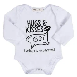The Decor Haven Babykleidung|Babykleidung-Süßer Baby Body - Hugs Kisses Säuglingsoutfit