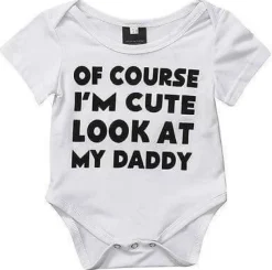 The Decor Haven Babykleidung|Babykleidung-Süßer Baby Bodysuit - Look at My Daddy Design