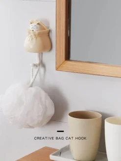 Comfort u0026 Style Gadgets Für Zuhause-Süßer Katzen-Wandhaken – Entzückender klebriger Organizer