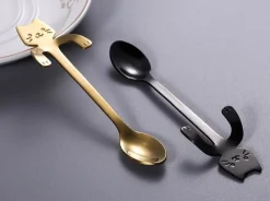 The Cozy Mug Küche & Esszimmer-Süßer Teelöffel mit langem Griff und Katze