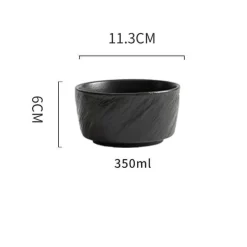 Elegance at the Table Küche & Esszimmer-Servierschüssel aus mattierter Keramik – Schale mit gerader Kante und Steinstruktur