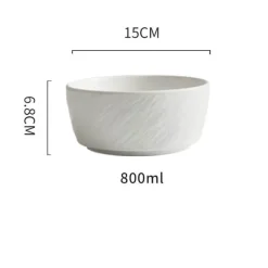 Elegance at the Table Küche & Esszimmer-Servierschüssel aus mattierter Keramik – Schale mit gerader Kante und Steinstruktur