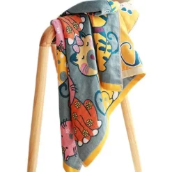 Wrap u0026 Relax Bettzeug-Süßes Katzen-Badetuch – schnelltrocknendes, saugfähiges Handtuch