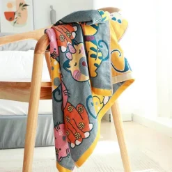 Wrap u0026 Relax Bettzeug-Süßes Katzen-Badetuch – schnelltrocknendes, saugfähiges Handtuch
