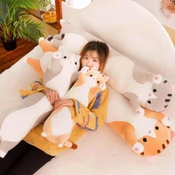 Plush Perch Bettzeug-Süßes Katzenplüschkissen - Weiches langes Katzenkissen