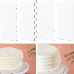 Tom Küche & Esszimmer-Sägezahn-Kuchenschaber-Set, unverzichtbare Werkzeuge für glattes, professionelles Gebäck