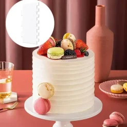 Tom Küche & Esszimmer-Sägezahn-Kuchenschaber-Set, unverzichtbare Werkzeuge für glattes, professionelles Gebäck