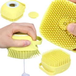 The Blissful Bath Haustierzubehör|Reinigungswerkzeuge Für Haustiere-Shampoo-Spenderbürste - Flüssigseifen-Badebürste