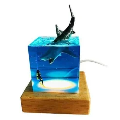 Comfort u0026 Style Beleuchtung-Shark Diver LED Night Light - Decorative Lamp for Kids