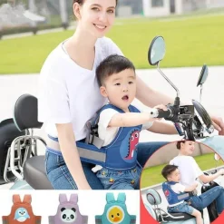 The Decor Haven Fahrräder & Verkehr-Sicherheitsgurt für Kinder-Motorräder – süßes Cartoon-Design