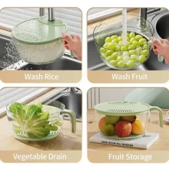 The Culinary Kit Küche & Esszimmer-Siebkorb für Reiswaschmaschine – Einfacher Filter für schnelle Reinigung