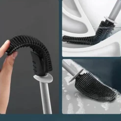 Aqua Essence Badezimmer-Silicone Toilet Brush - Durable Bathroom Cleaner
