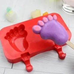 Tom Küche & Esszimmer-Silikon-Eisformen-Set mit Kaninchenmotiv – Eismaschine mit Holzstäbchen