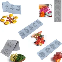 Tom Küche & Esszimmer-Silikonform mit Korallenzweig und Blättern für Kuchen- und Schokoladendekoration